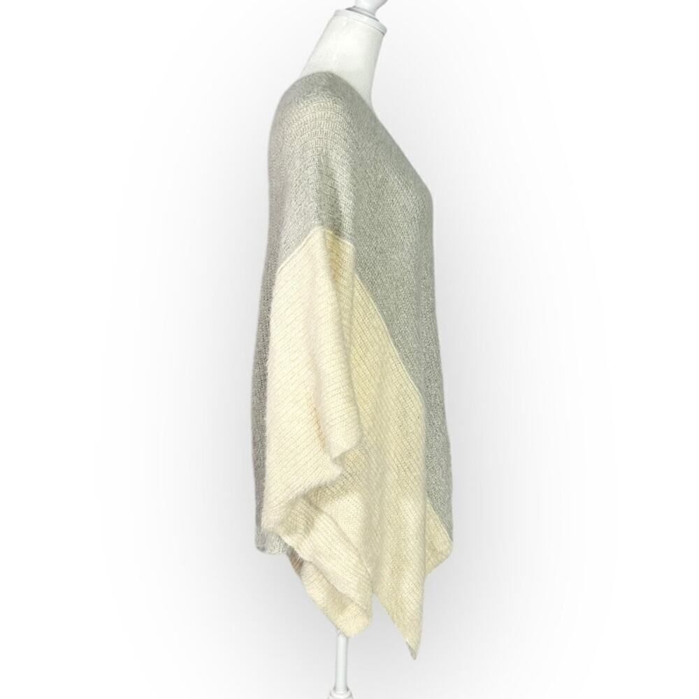 Saturday Sunday Open Front Cardigan Women's OS Beige Gray Asymmetrical Oversized - Picture 4 of 6